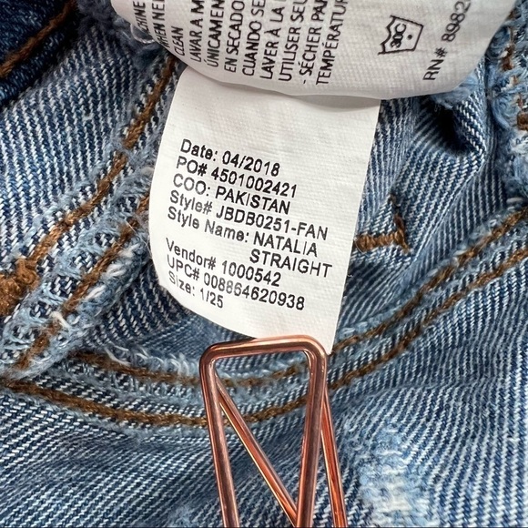 Black Daisy Natalia Straight Distressed Mini Denim Jean Skirt Size 1 Women’s - Picture 6 of 6